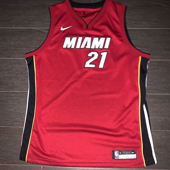 Red Nike Hassan Whiteside Miami Heat Jersey